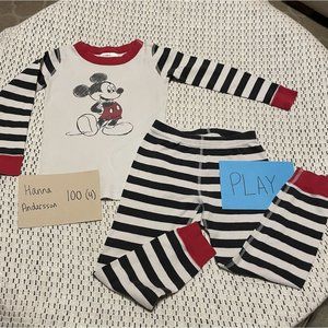 Hanna Mickey Mouse Striped Long Johns